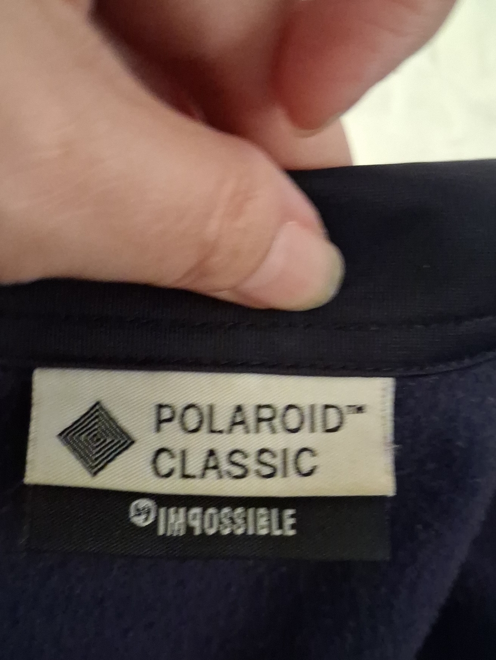 Vintage Men's Polaroid Impossible Dark Navy-BlackTrack Zip Up-Rainbow Stripe (M) - Picture 10 of 12